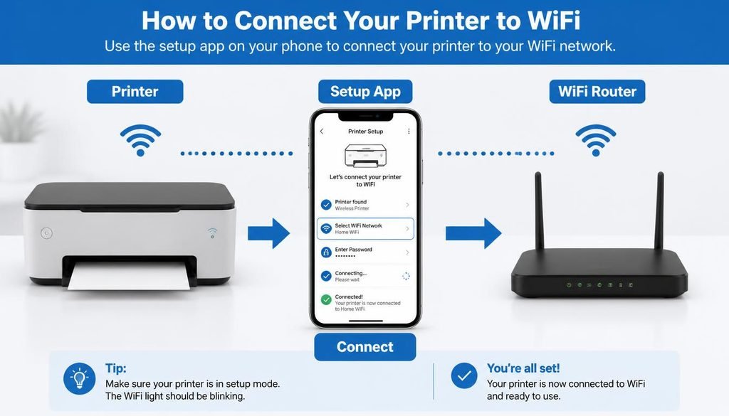 connect printer to wifi without screen