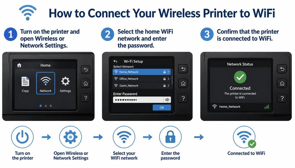 printer wifi setup steps