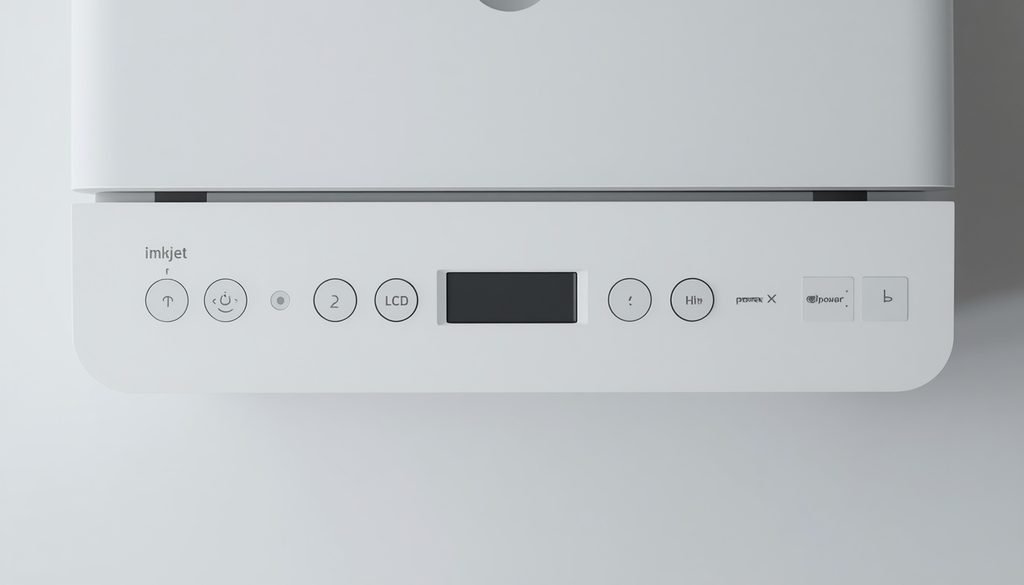 Canon PIXMA G3010 control panel with the Direct button, Network button and LCD network status icon labeled